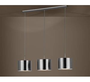Lámpara colgar 3L E27 Saganto níquel plateado