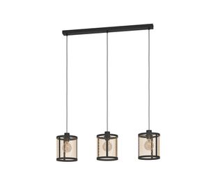 Lámpara colgar 3L E27 Dellow negro