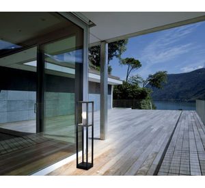 Lámpara pie 40W E27 1L Cascinetta negro