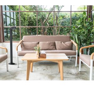 Lámpara de pie LED cálida Palosco negro