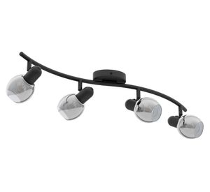 Foco sobrepuesto 4L E14 Pollica negro