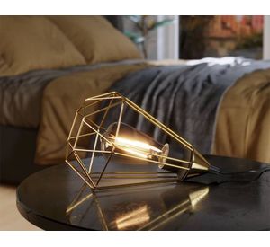 Lámpara sobremesa 60W E27 1L Tarbes dorado