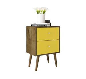 Velador 2 cajones MB2015 amarillo