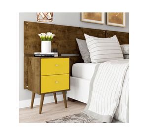 Velador 2 cajones MB2015 amarillo