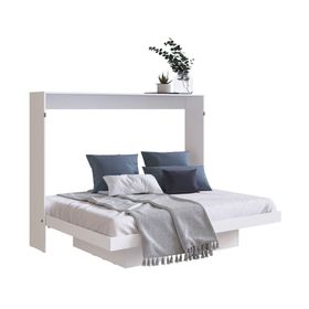 Cama funcional plegable horizontal blanco Manhattan 2 plazas