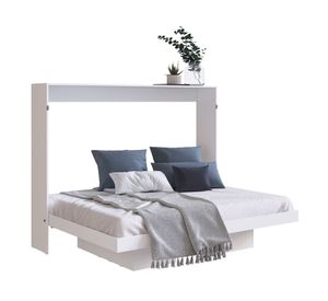 Cama funcional plegable horizontal blanco Manhattan 2 plazas
