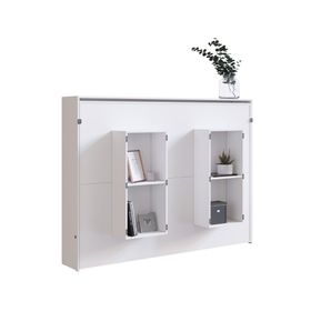 Cama funcional plegable horizontal blanco Manhattan 2 plazas