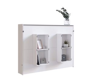 Cama funcional plegable horizontal blanco Manhattan 2 plazas