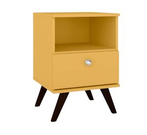 Velador 1 cajón Retro amarillo