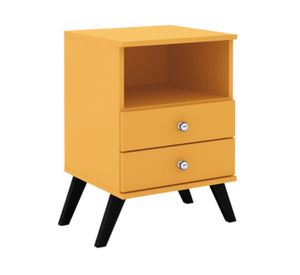 Velador 2 cajones Retro amarillo