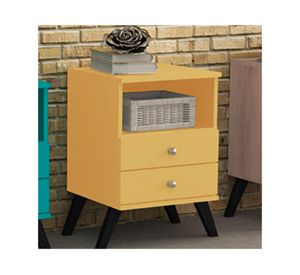 Velador 2 cajones Retro amarillo