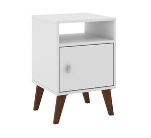 Velador 1 puerta Praga blanco