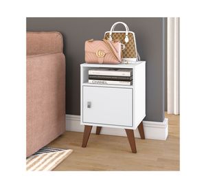 Velador 1 puerta Praga blanco