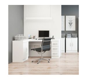 Escritorio esquinero Tek blanco