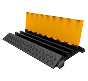 Protector de cables 3 canales negro