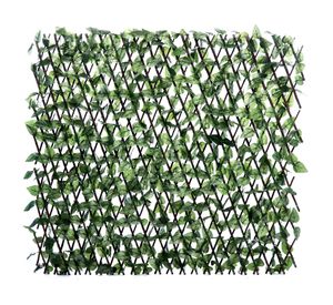 Valla artificial de pared Laurel verde 100x120 cm