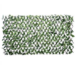 Valla artificial de pared Laurel verde 100x120 cm