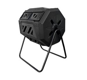 Compostera barril 160 lt negro