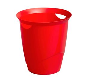 Papelero oficina 16 litros asas rojo