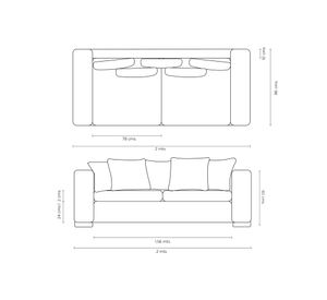 Sofá 2 m Palermo marengo