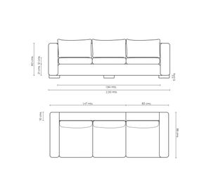 Sofá Trayken marengo