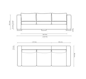 Sofá Trayken turquesa