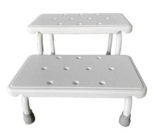 Escabel clínico EPC016 2 peldaños blanco