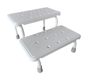 Escabel clínico EPC016 2 peldaños blanco