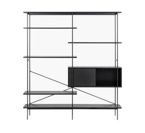 Librero negro 4 repisas Angus