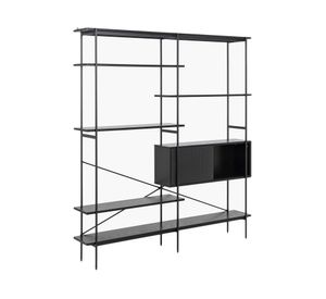 Librero negro 4 repisas Angus