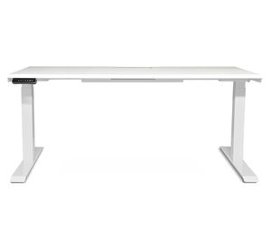 Escritorio eléctrico dual con pasacables Cosmo blanco 180x70x71.5-120.5 cm