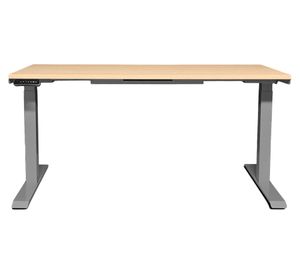 Escritorio eléctrico dual Cosmo natural/gris 160x70x71.5-120.5 cm