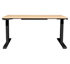 Escritorio eléctrico dual Cosmo natural/negro 160x70x71.5-120.5 cm