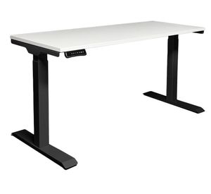 Escritorio eléctrico dual Cosmo blanco/negro 160x70x71.5-120.5 cm