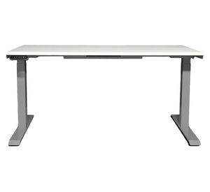 Escritorio eléctrico dual Cosmo blanco/gris 160x70x71.5-120.5 cm