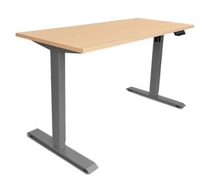 Escritorio eléctrico Cosmo natural/gris 160x70x73.5-123.5 cm