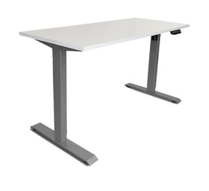 Escritorio eléctrico Cosmo blanco/gris 140x60x73.5-123.5 cm