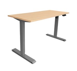 Escritorio eléctrico Cosmo natural/gris 120x60x73.5-123.5 cm