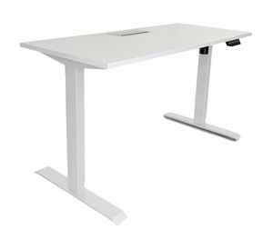 Escritorio eléctrico con pasacables Cosmo blanco 160x70x73.5-123.5 cm