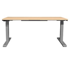 Escritorio eléctrico dual Cosmo natural/gris 180x70x71.5-120.5 cm