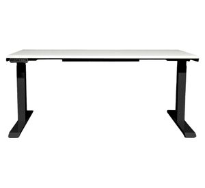 Escritorio eléctrico dual Cosmo blanco/negro 180x70x71.5-120.5 cm