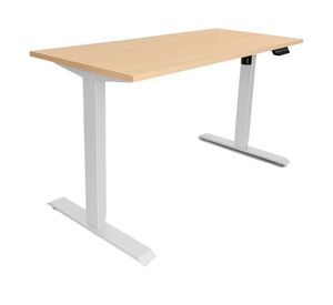 Escritorio eléctrico Cosmo natural/blanco 120x60x73.5-123.5 cm