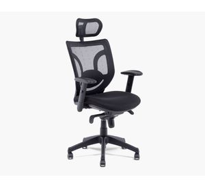 Silla escritorio con cabecero Black negro