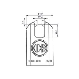 Candado con hombros 50 mm 850S