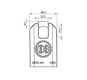 Candado con hombros 40 mm 840S