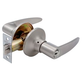 Cerradura tubular manilla 203 dormitorio plata mate