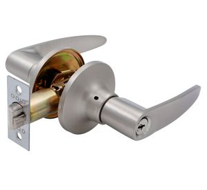 Cerradura tubular manilla 203 dormitorio plata mate