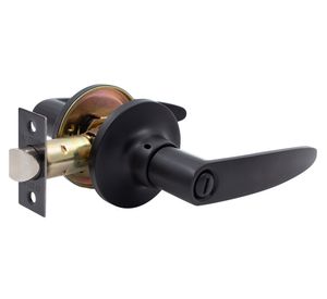 Cerradura tubular manilla 203 baño negro