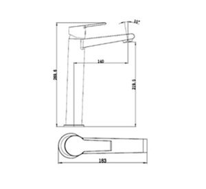 Lavamanos alto Life cromo Klipen