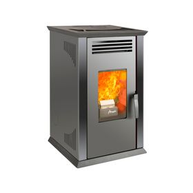 Estufa pellet Italy 8100 charcoal + kit instalación muro